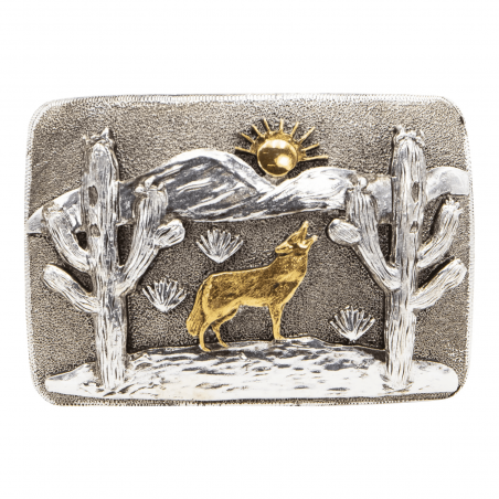 Western Buckle - Desert Coyote Rectangle Unisex - AndWest