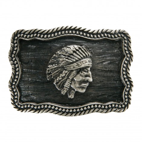 Western Indian Head Belt Buckle