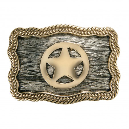 Western Buckle - Rectangle Texas sheriff Star Unisex - AndWest