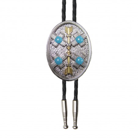 Bolo Tie - Arrows Crosses Turquoise Unisex - AndWest