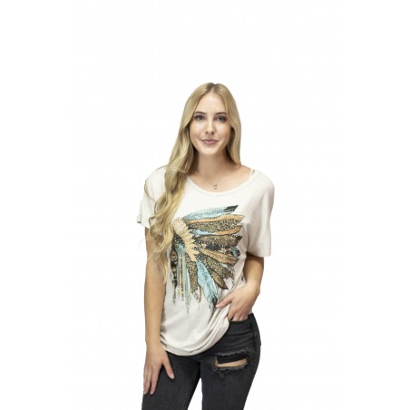 T-shirt - Oat Vibrant Headdress Women - Liberty Wear