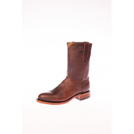 Bottes Roper - Cuir Vachette Brun Bout Rond Homme - Fenoglio Boot