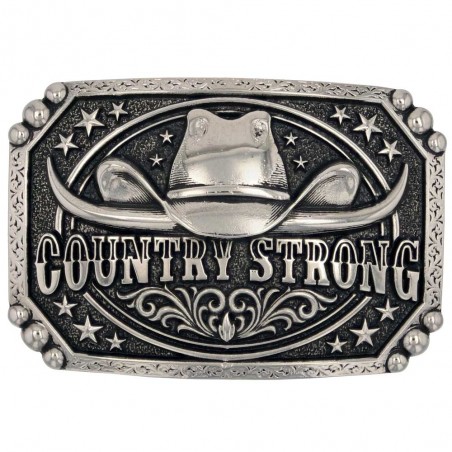 Boucle Western - Rectangle Country Strong - Montana Silversmiths