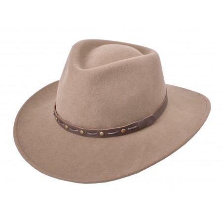 Chapeau Llano - Beige Feutre Unisexe - Bigalli Hats