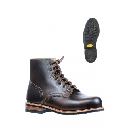 Chaussures à lacets - Cuir Vachette Marron Semelle Vibram Homme - Boulet Boots
