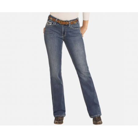 Jeans Bootcut - Bleu Cuir de Vache Femme - Rock&Roll Cowgirl