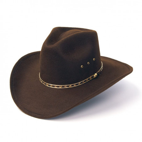 Chapeau de cowboy - Brun Pinch Front Faux Feutre Unisexe - Western Express