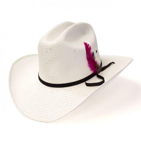 Chapeau de cowboy - Hill Country Paille Blanc Unisexe - Western Express