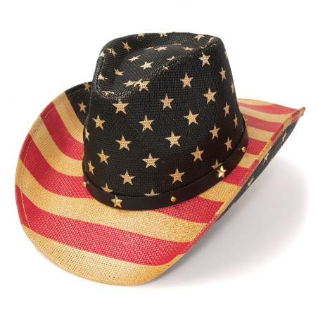 Chapeau de cowboy - Vintage Paille Americana Unisexe - Western Express