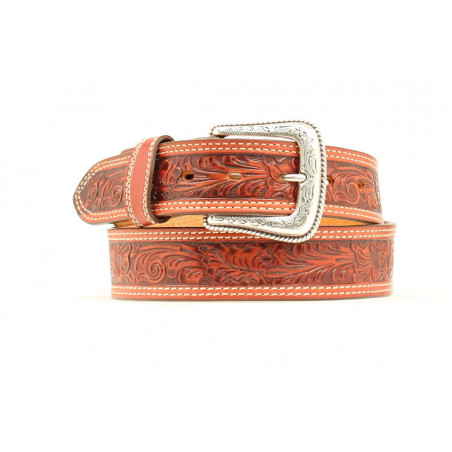 Ceinture Western - Motif Floral Double Couture Unisexe - Nocona Belt