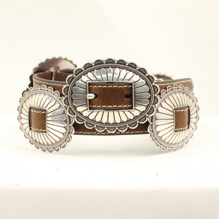 Western Belt - Silver Concho Classic Women - Nocona Belt