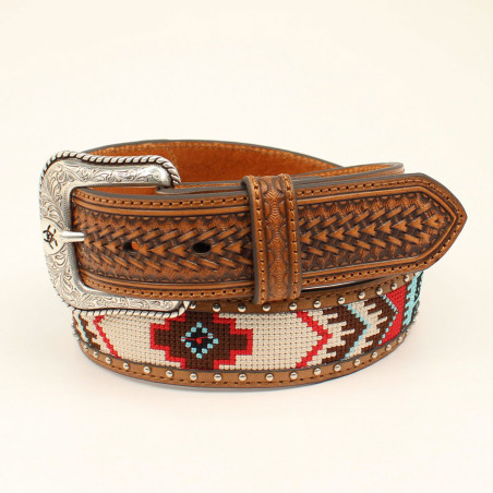 Ceinture Western - Aztèque Tissée Multicolore Unisexe - Ariat Belt