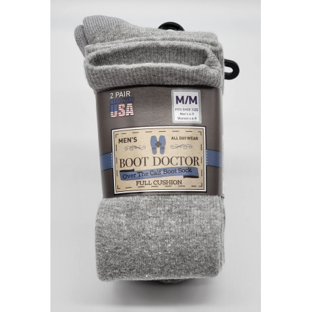 Chaussettes Montantes - Grises Lots de 2 Paires Unisexe - Boot Doctor