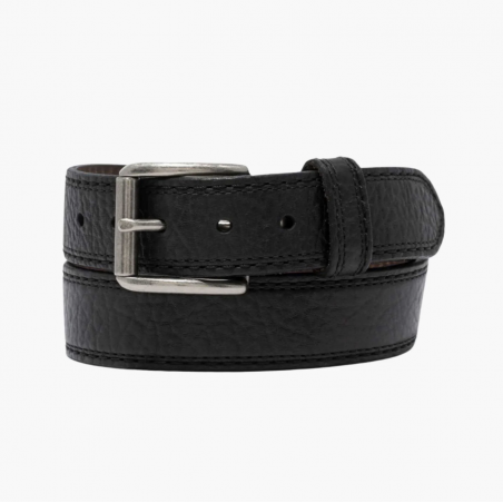 Ceinture en cuir de bison américain - Navajo noir - Lejon