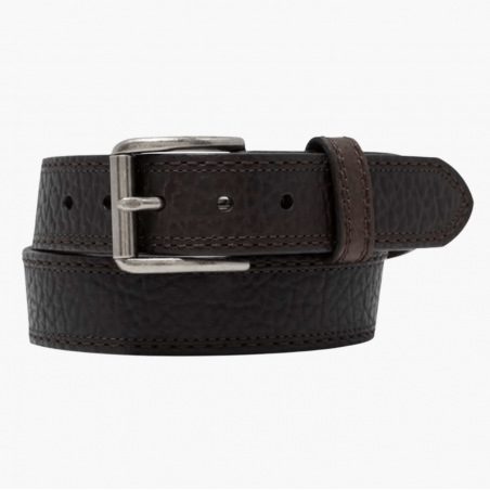 Bison Leather Western Belt - Navajo Brown - Lejon