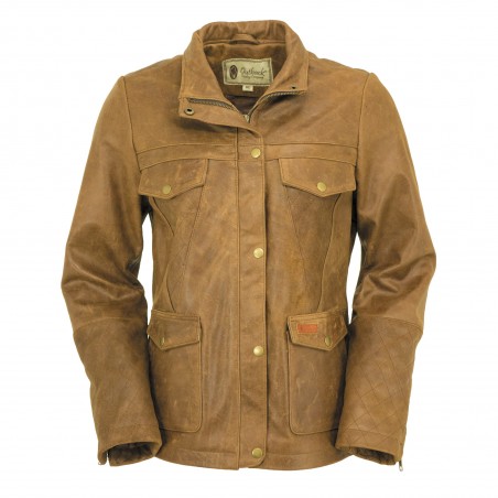 Veste Arya - Cuir Buffle Brun Femme - Outback